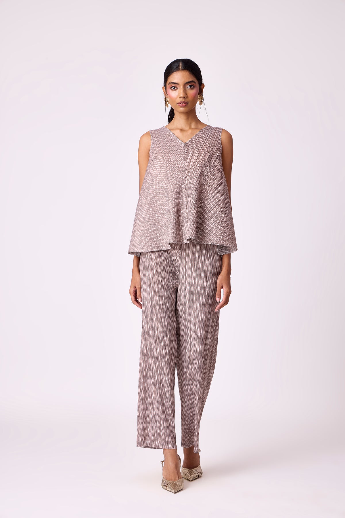 Nia Denim Print Set - Brown