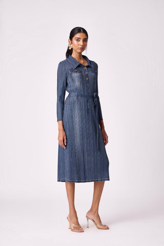 Levy Dress - Denim Blue