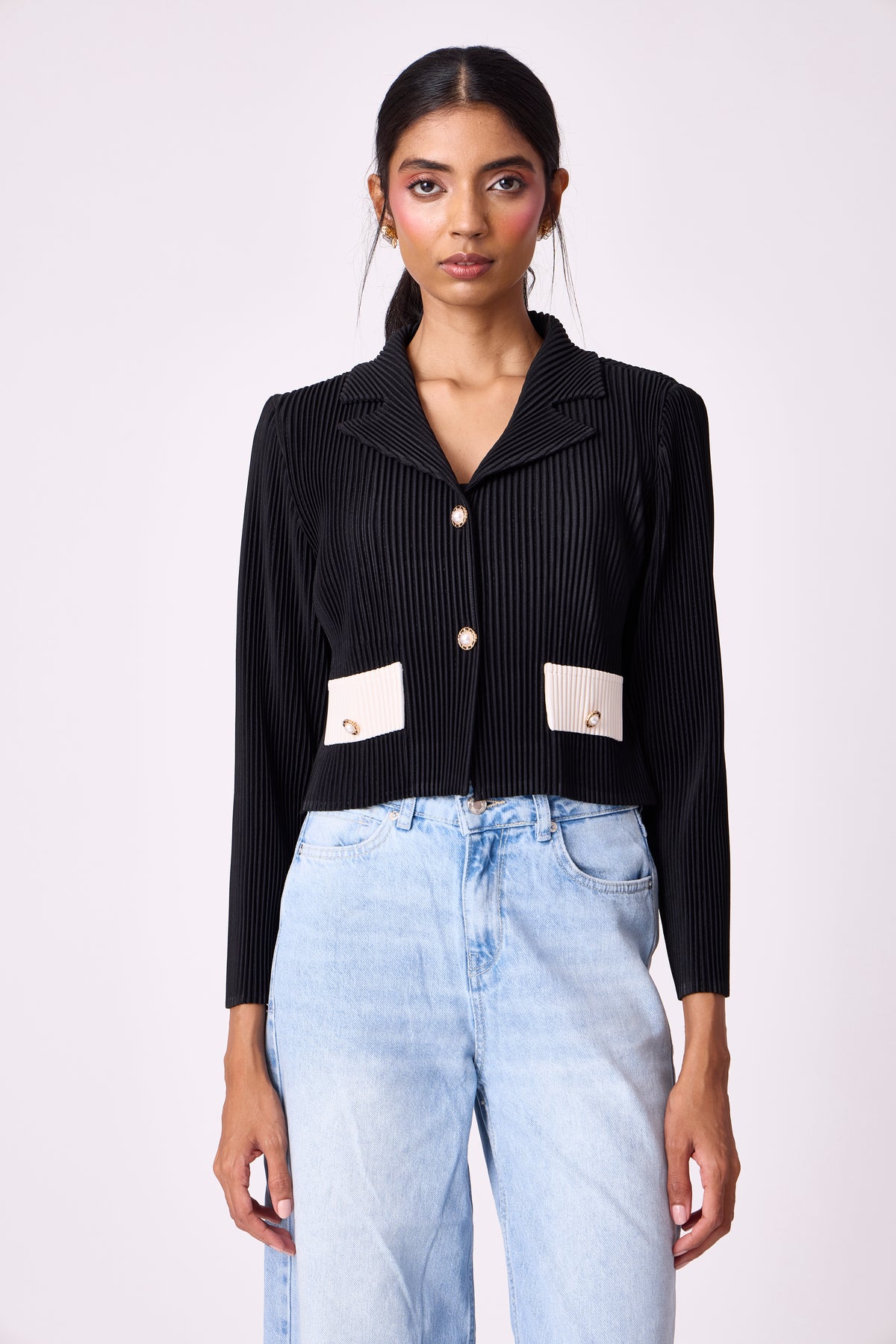 Beatrix Crop Jacket - Black