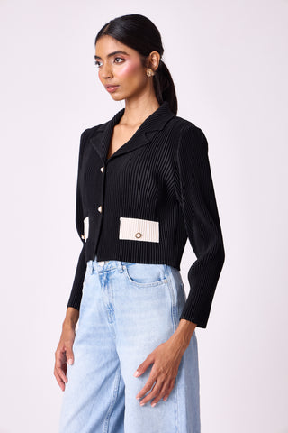 Beatrix Crop Jacket - Black