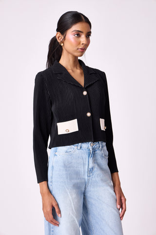 Beatrix Crop Jacket - Black