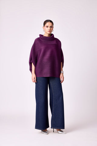 Sloane Batwing Top - Wine Purple
