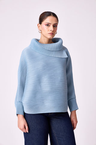 Sloane Batwing Top - Pale Blue