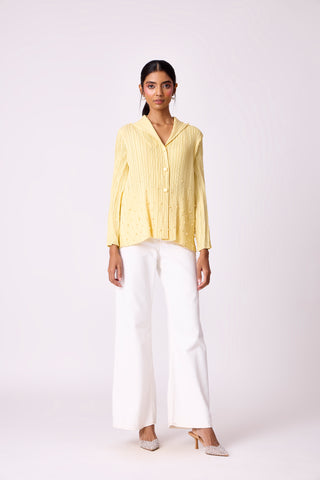 Augusta Top - Lemon yellow