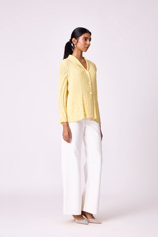Augusta Top - Lemon yellow