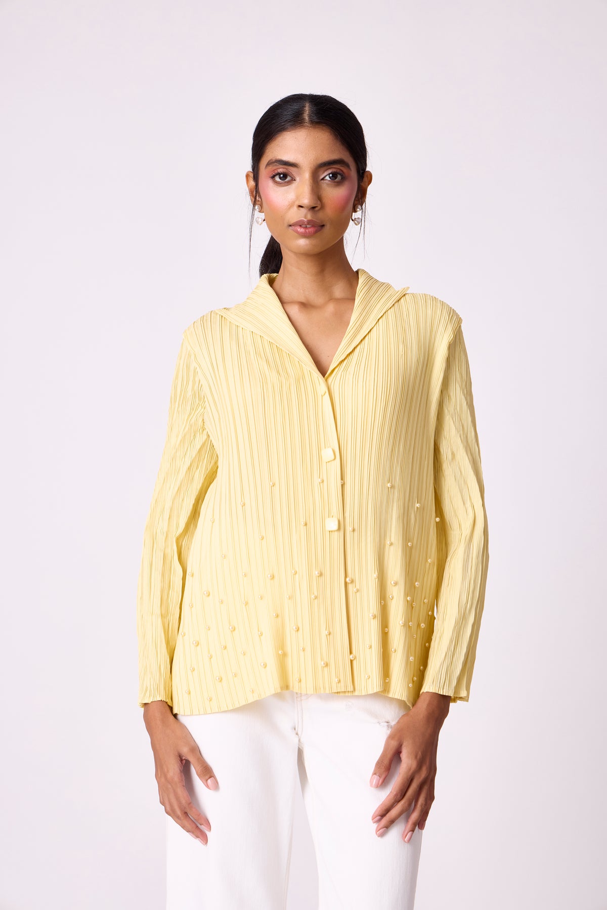 Augusta Top - Lemon yellow