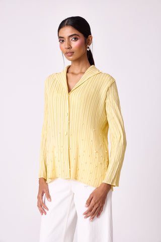 Augusta Top - Lemon yellow