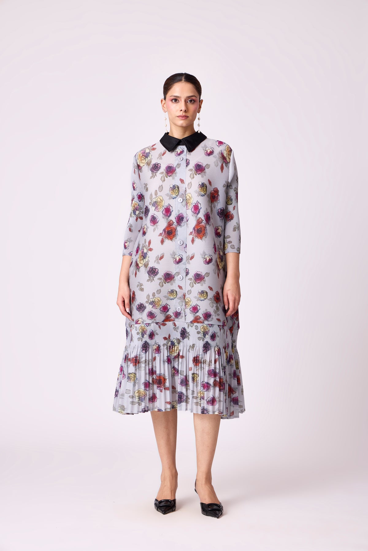 Betsy Shirt Dress - Grey