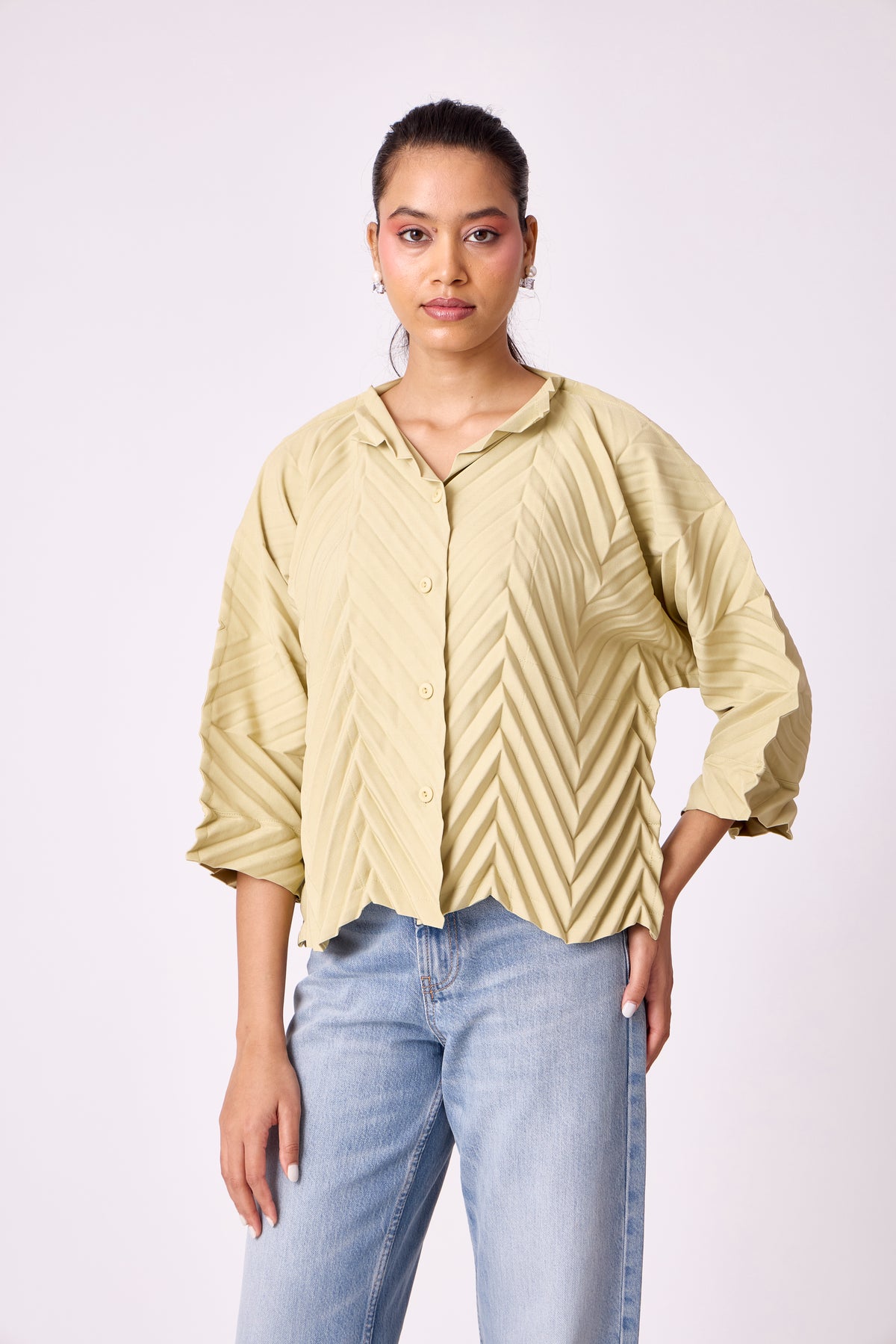 Amandine Shirt - Tea green