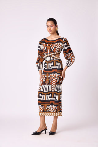 Ashley Dress - Brown