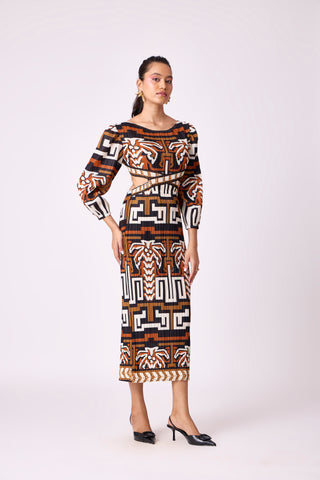 Ashley Dress - Brown