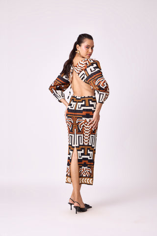 Ashley Dress - Brown