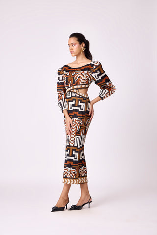 Ashley Dress - Brown