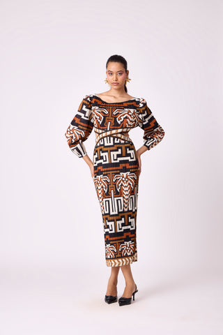 Ashley Dress - Brown