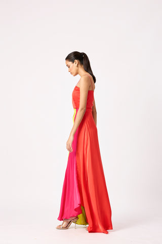 Tessa Dress - Scarlet, Lime, Vivid Pink & Turquoise