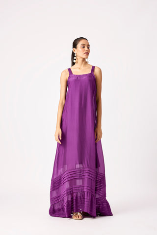 Stella Organza Dress - Purple