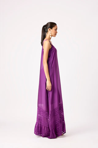 Stella Organza Dress - Purple