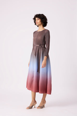 Isabella Ombre Dress - Brown