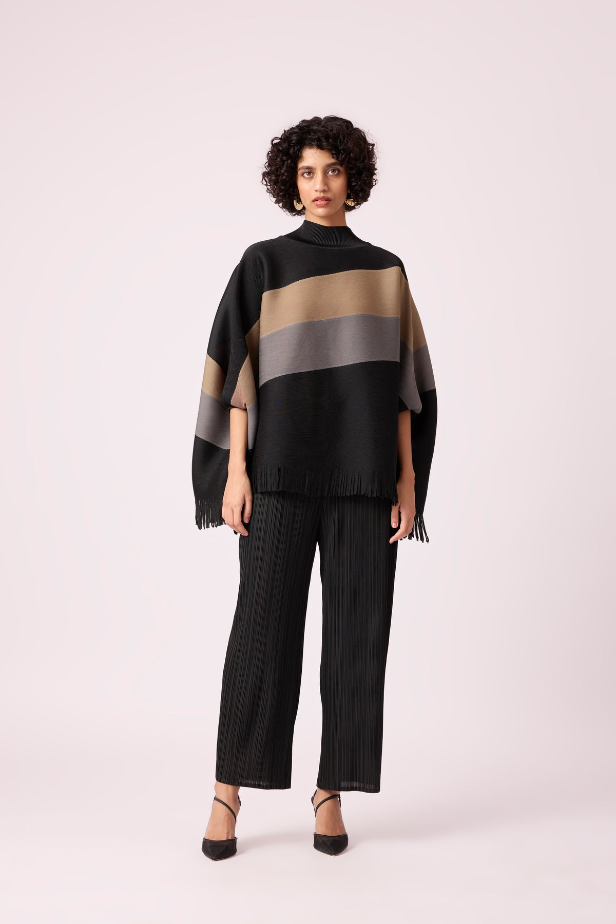 Alexis Fringed Set - Black