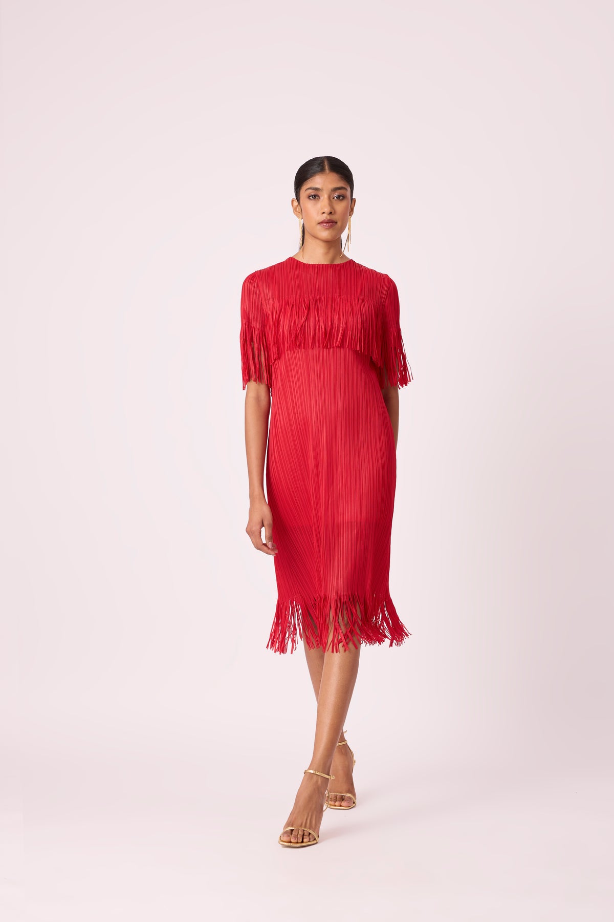 Alisha Tassel Dress - Red