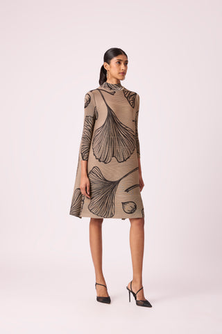 Calli Dress - Taupe & Black
