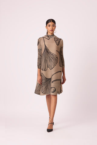 Calli Dress - Taupe & Black