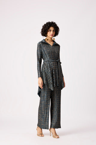Cathy Metallic Set - Teal & Gold