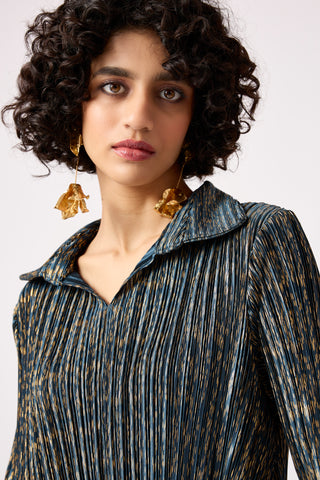Cathy Metallic Set - Teal & Gold