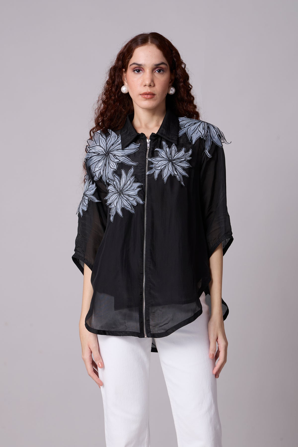 Agnes Organza shirt - Black