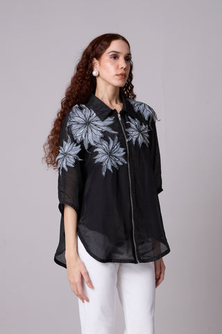 Agnes Organza shirt - Black