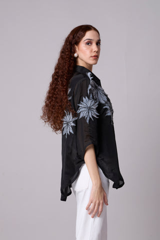 Agnes Organza shirt - Black