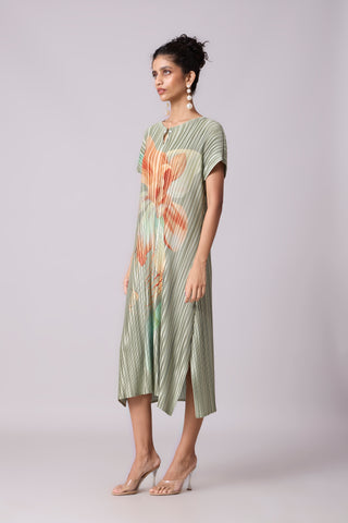 Dahlia Satin Dress - Pale Green