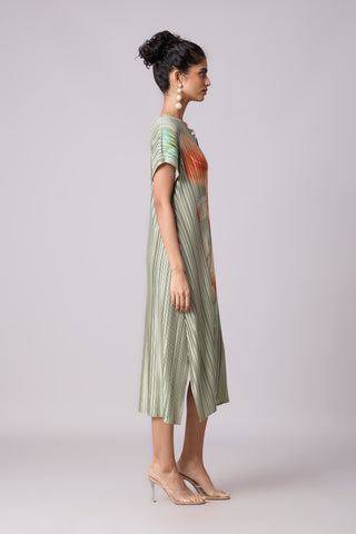 Dahlia Satin Dress - Pale Green