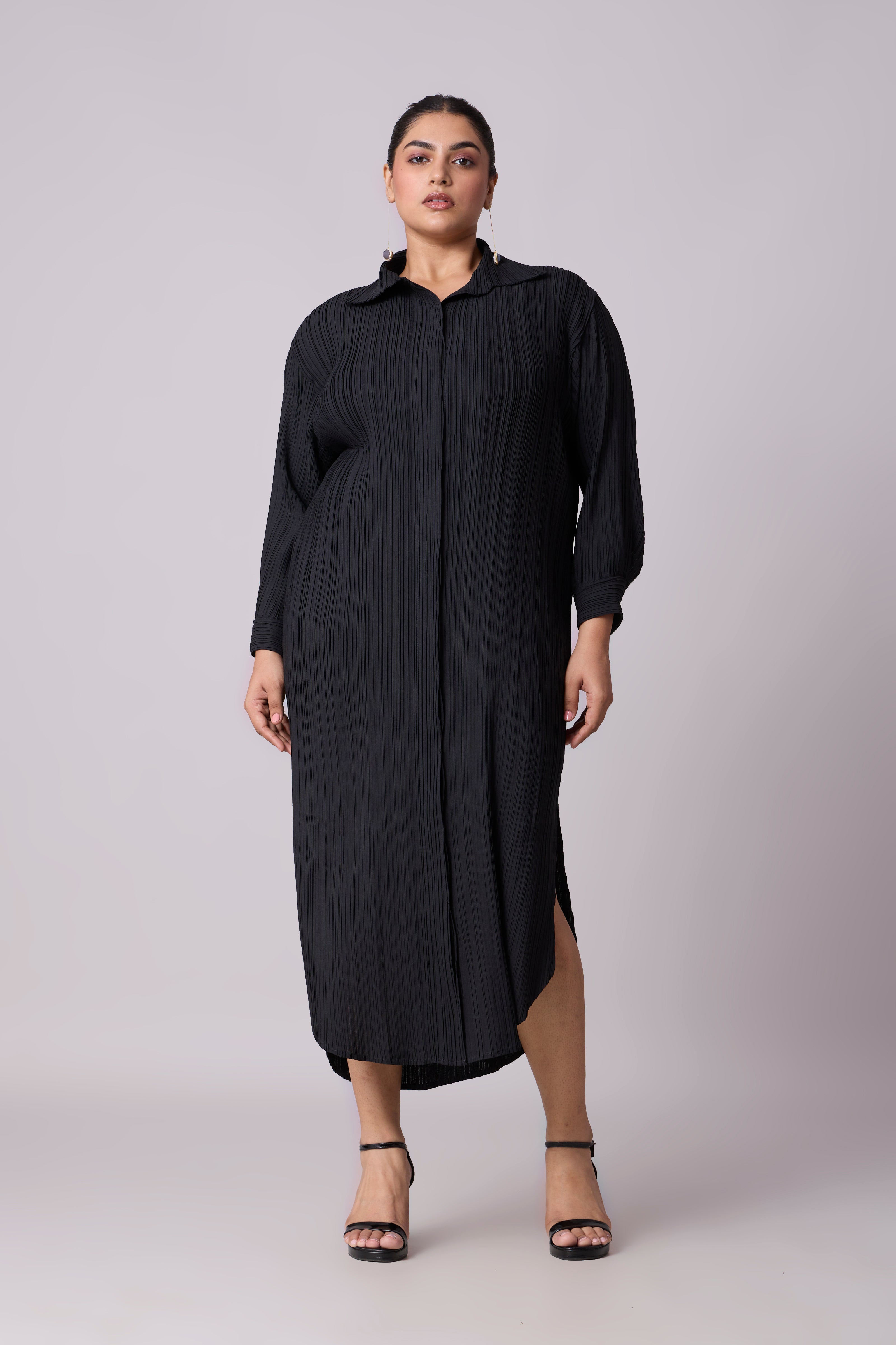 Buy Black Catherine Shirt Dress For Women