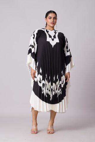 Sarah Print Kaftan - Black & White