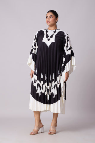 Sarah Print Kaftan - Black & White