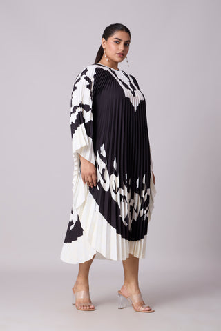 Sarah Print Kaftan - Black & White