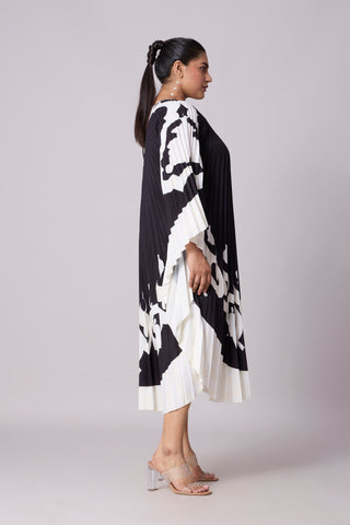 Sarah Print Kaftan - Black & White