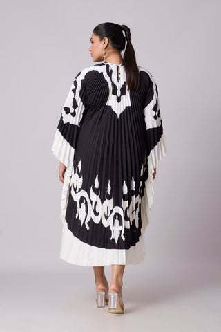 Sarah Print Kaftan - Black & White