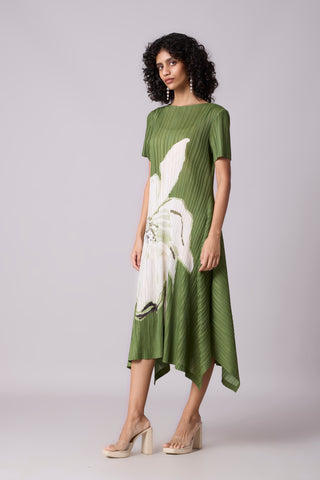 Vittoria Dress - Basil Green