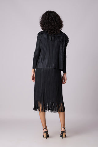 Sasha Fringe Dress - Black