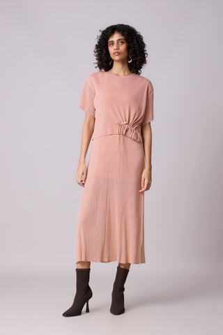 Elsie Cape Dress - Pink