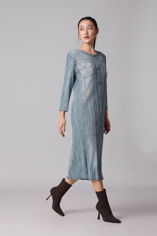 Arizona Shift Dress - Denim Wash Blue