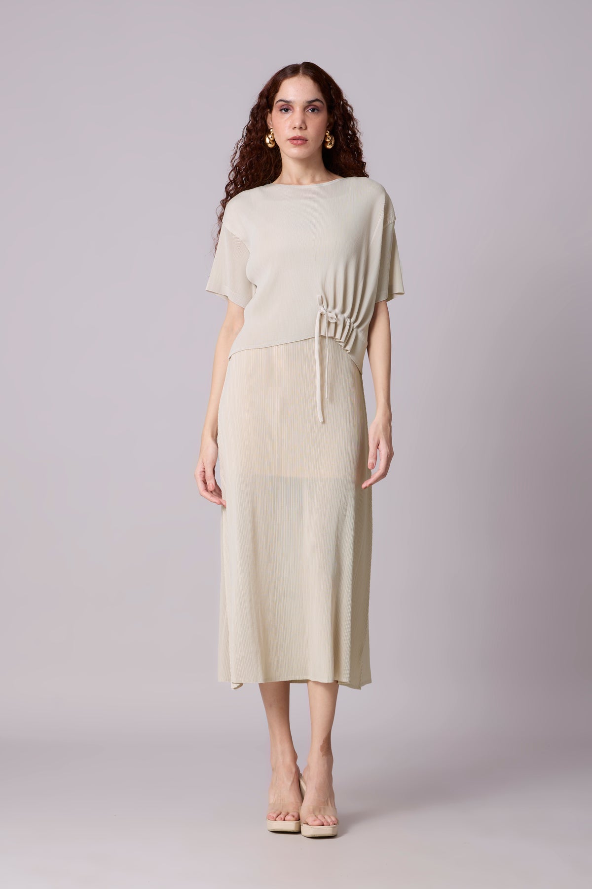 Elsie Cape Dress - Off White