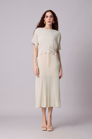 Elsie Cape Dress - Off White