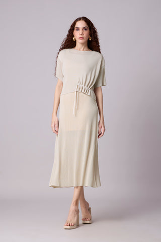 Elsie Cape Dress - Off White