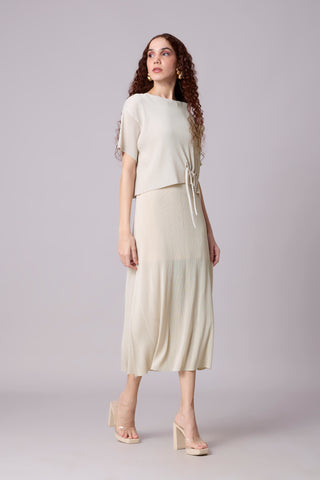 Elsie Cape Dress - Off White