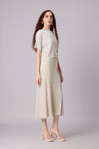 Elsie Cape Dress - Off White