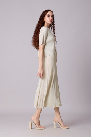 Elsie Cape Dress - Off White