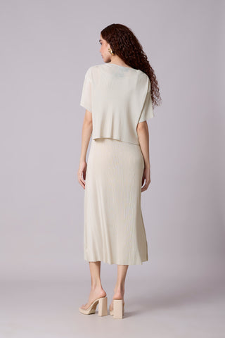 Elsie Cape Dress - Off White